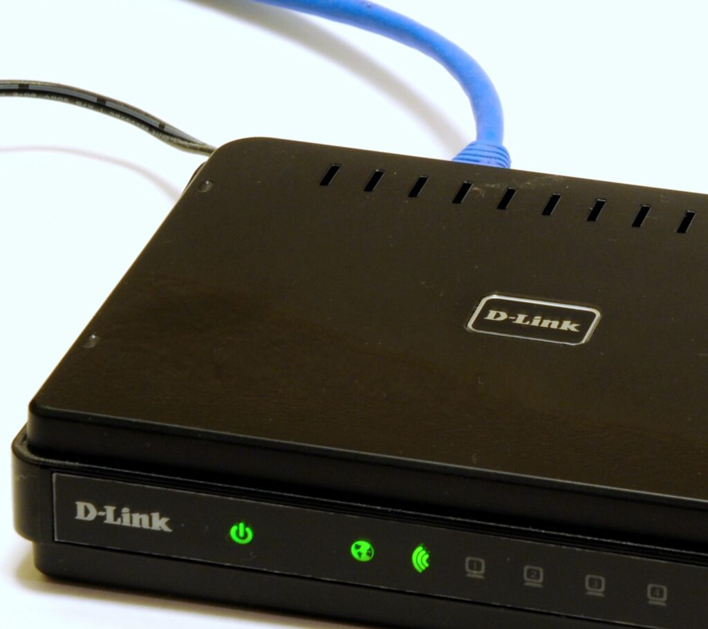 VPN router with Ethernet cables for NordVPN Apple TV Malaysia setup